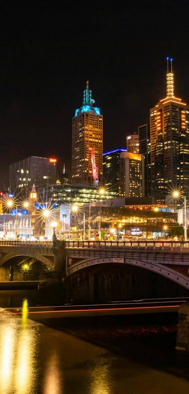 Southbank and St Kilda Road in melbourne