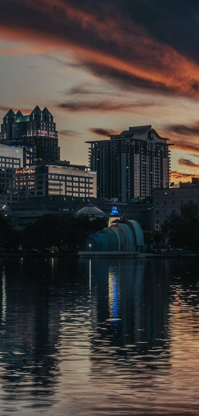 Downtown and Lake Eola in orlando