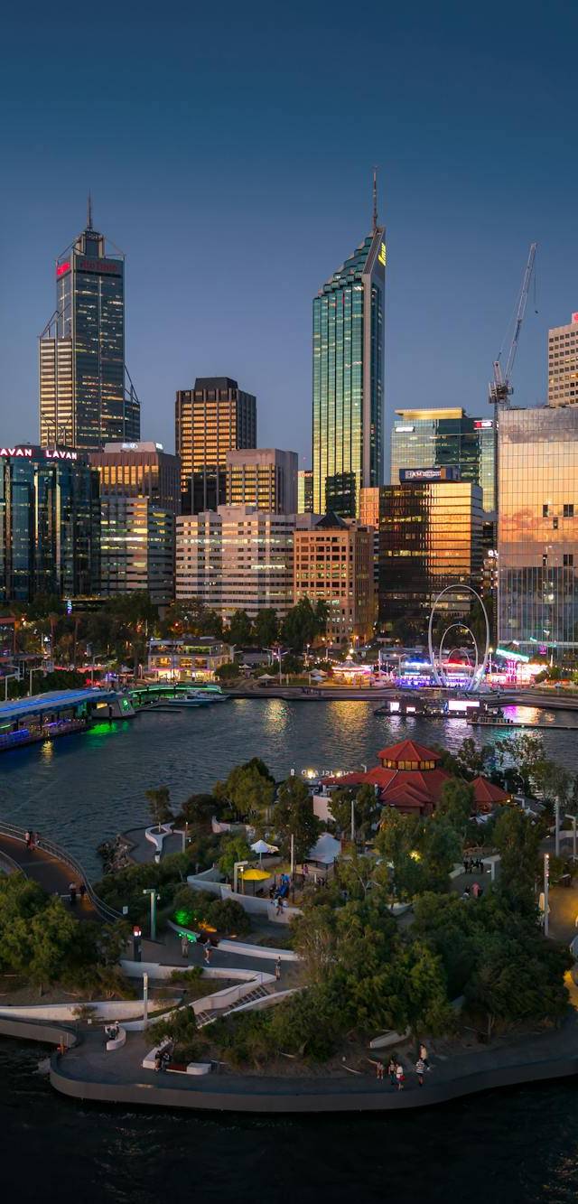 CBD and Elizabeth Quay in perth