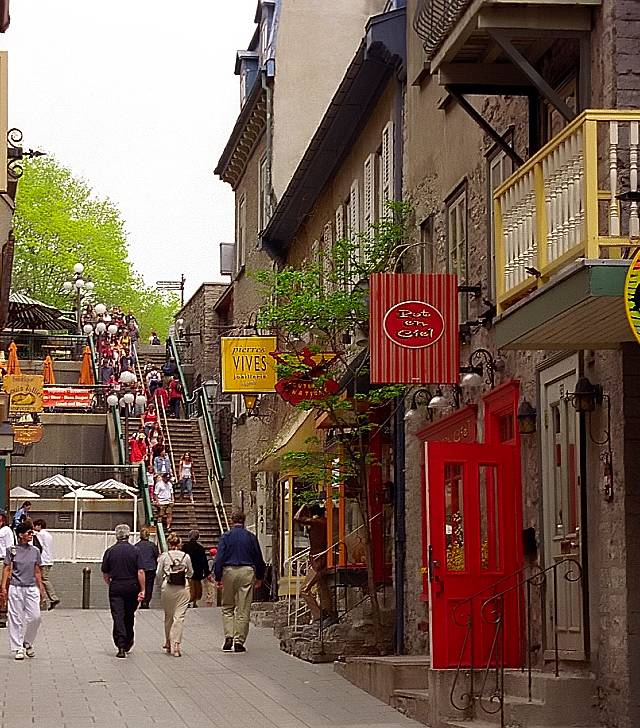 Petit Champlain and Lower Town in quebec city