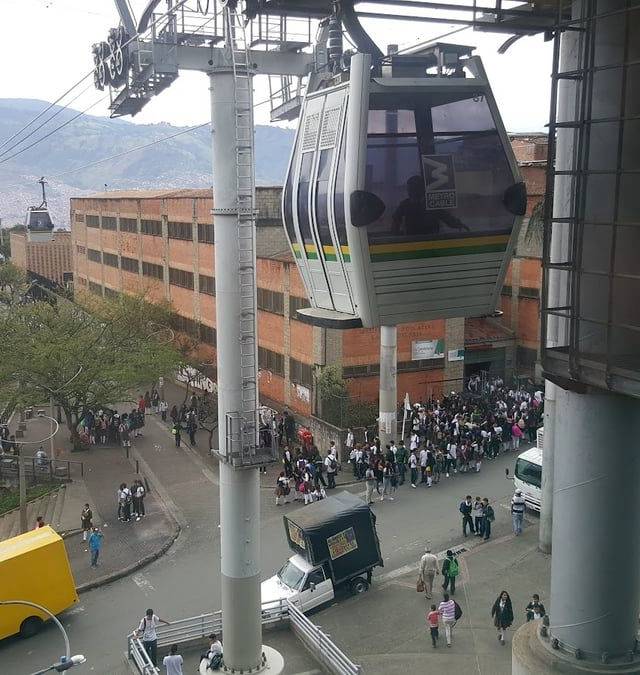 Metrocable and Santo Domingo in Medellin