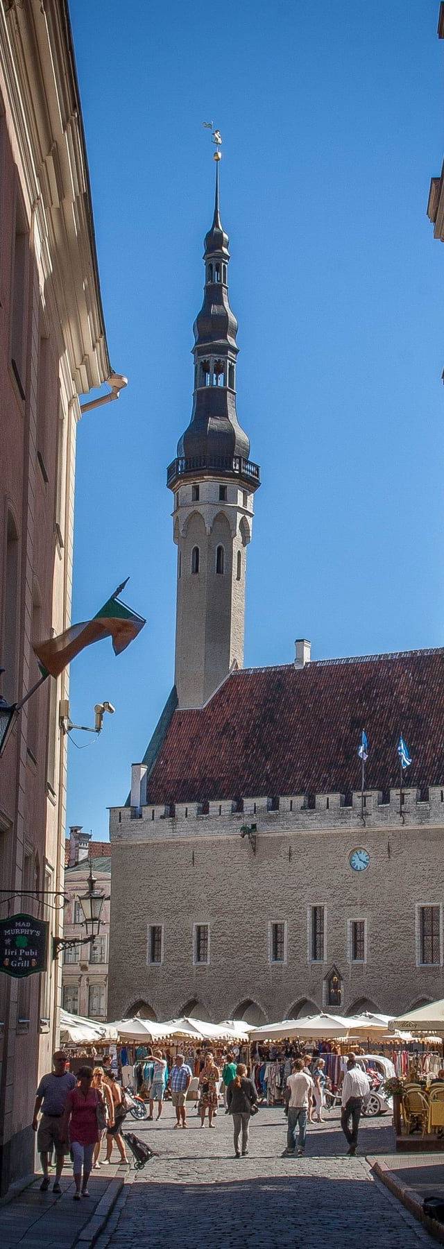 Tallinn Town Hall and Town Hall Square in Tallinn