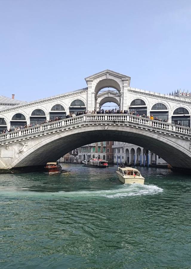 Grand Canal and Rialto Bridge in Venice
