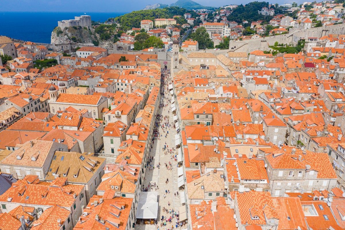 Stradun and Pile Gate in Dubrovnik