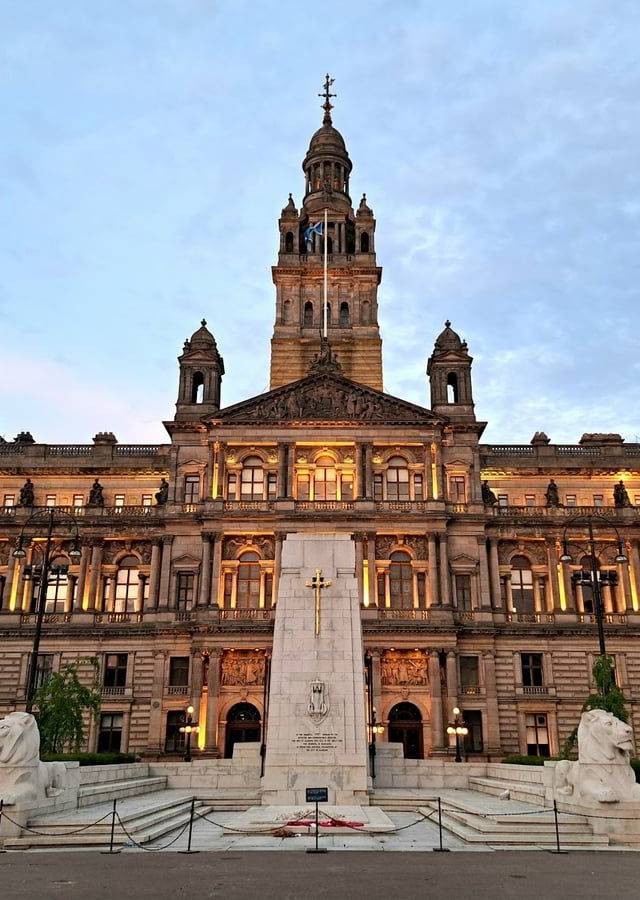 George Square and City Chambers in Glasgow