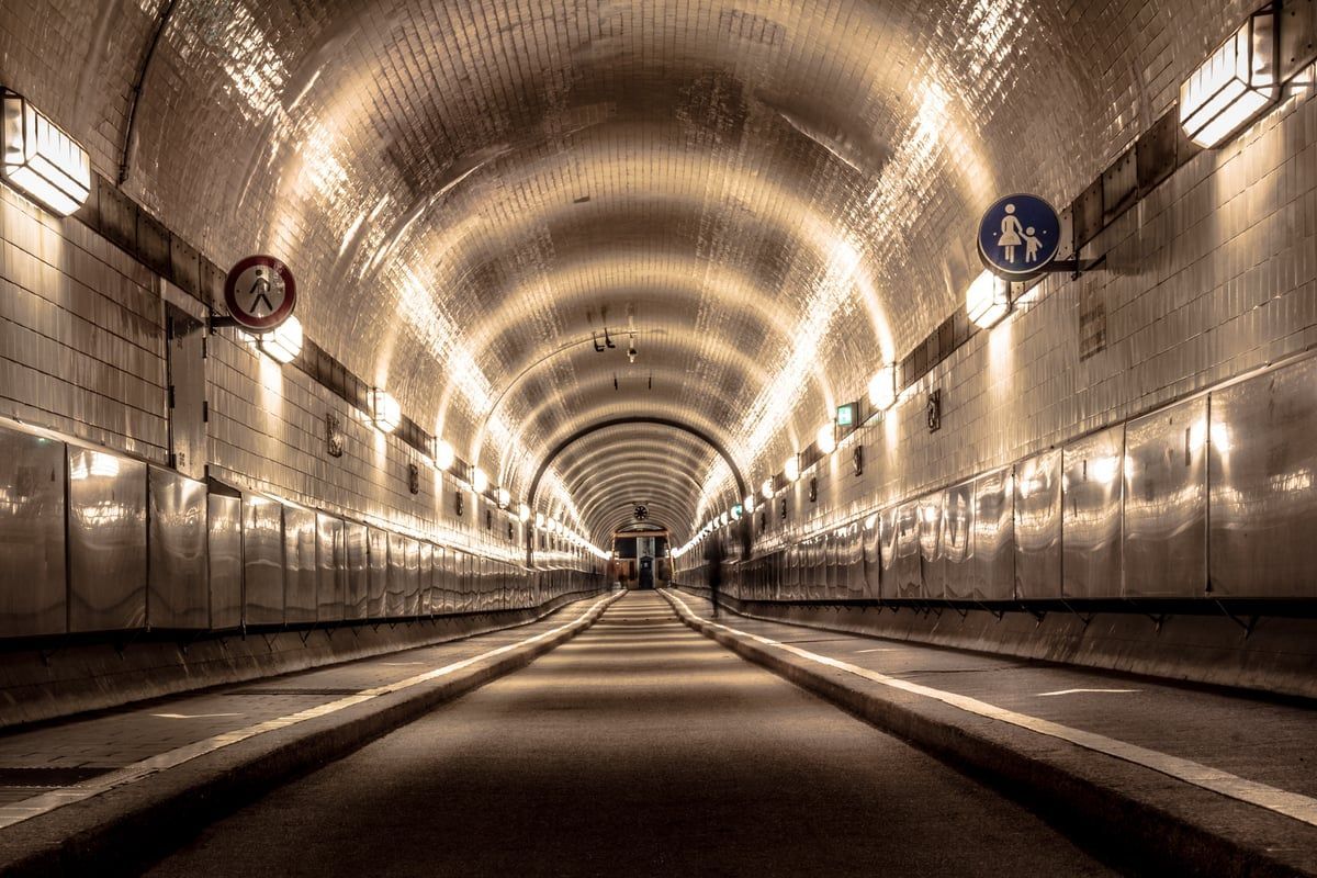 Old Elbe Tunnel in Hamburg